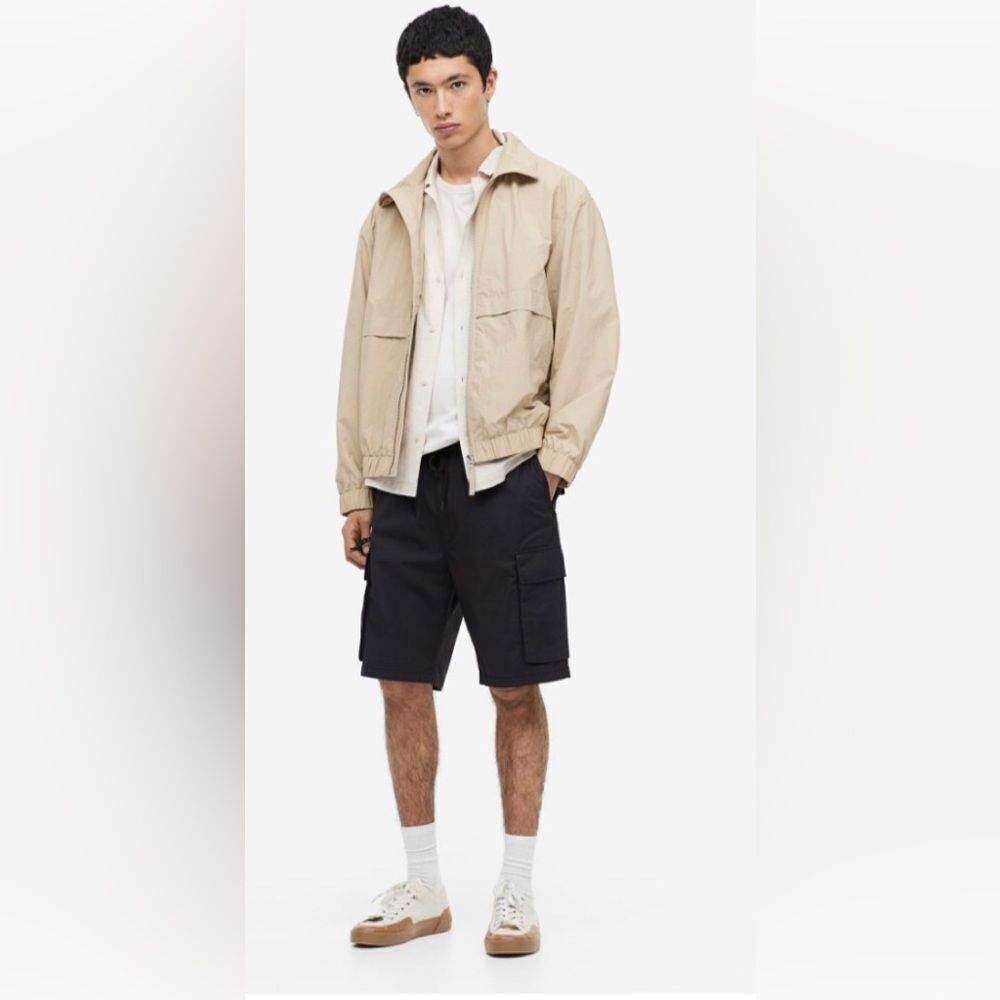 H&M LOGG navy cargo shorts